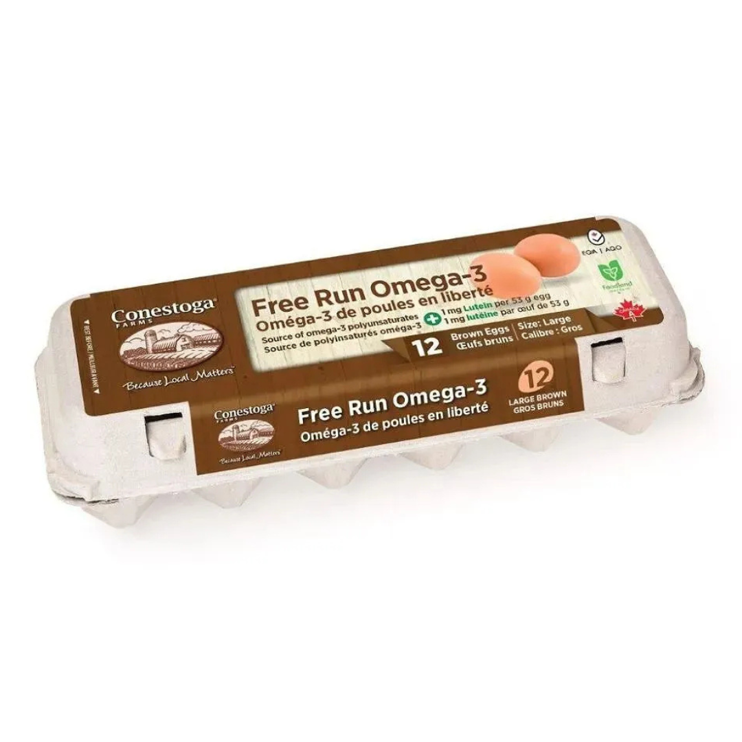Conestoga Farms Free Run Omega 3 Brown Eggs