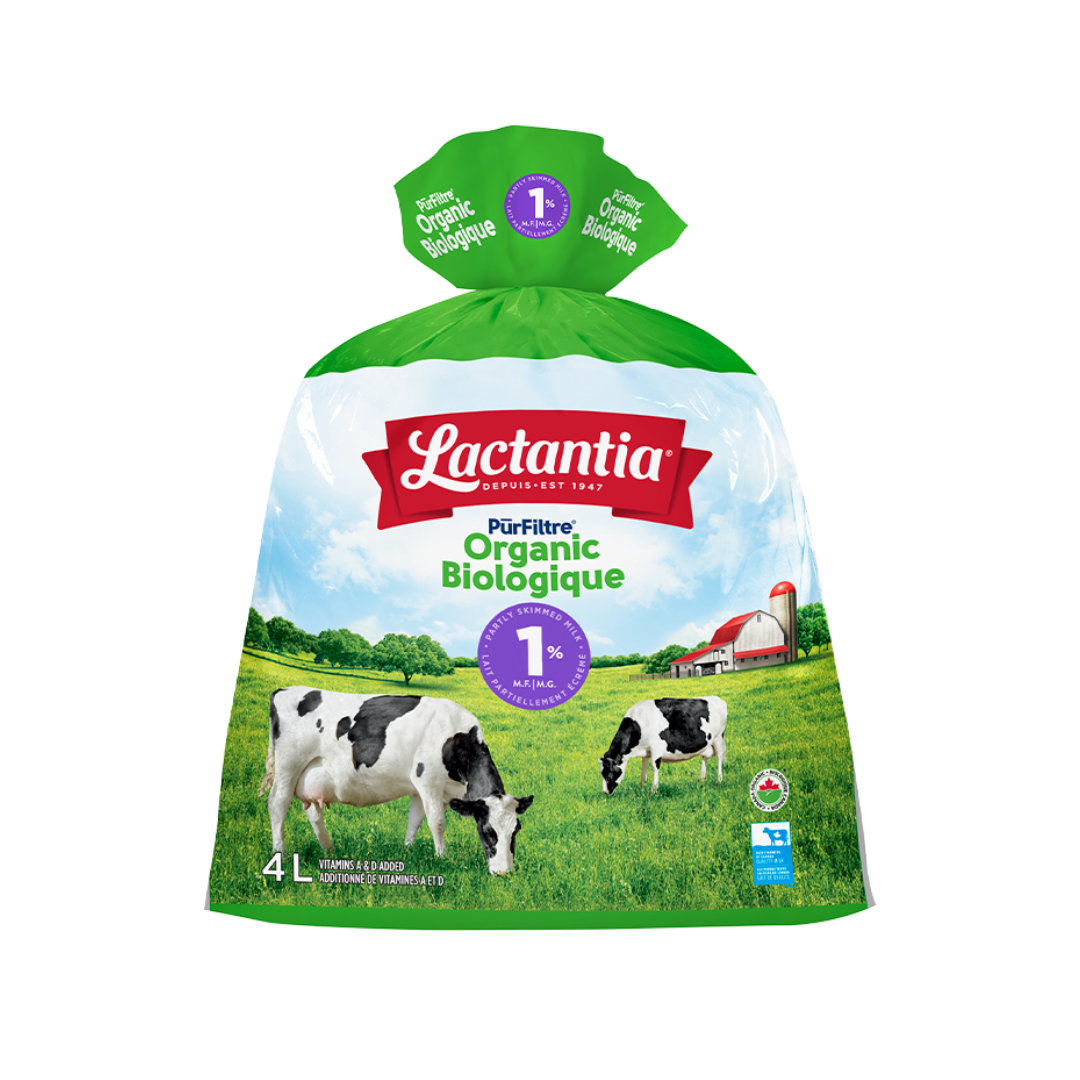 Organic 1% Whole Purfiltre Milk - Bagged (1 Bag)