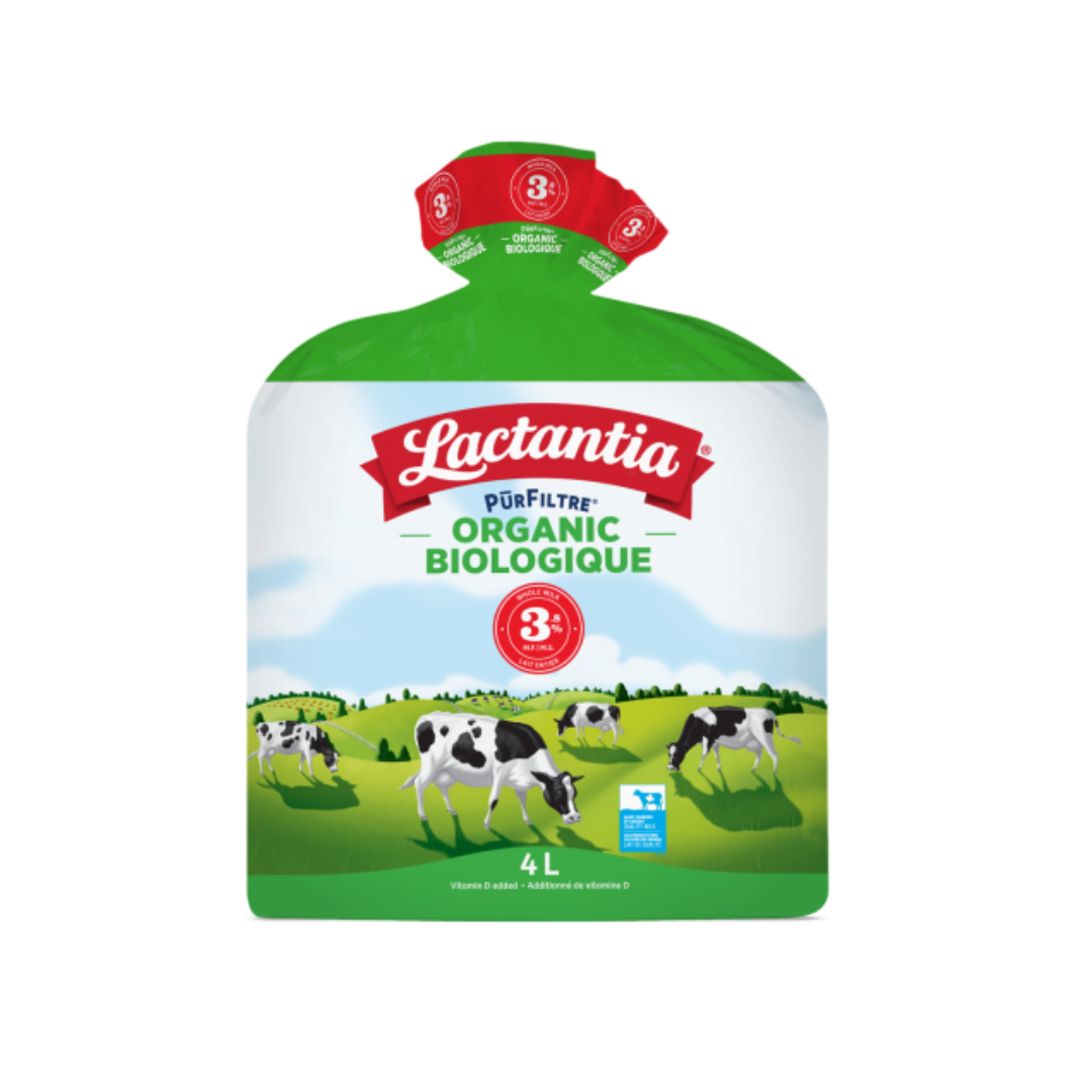 Organic 3.8% Whole Purfiltre Milk - Bagged